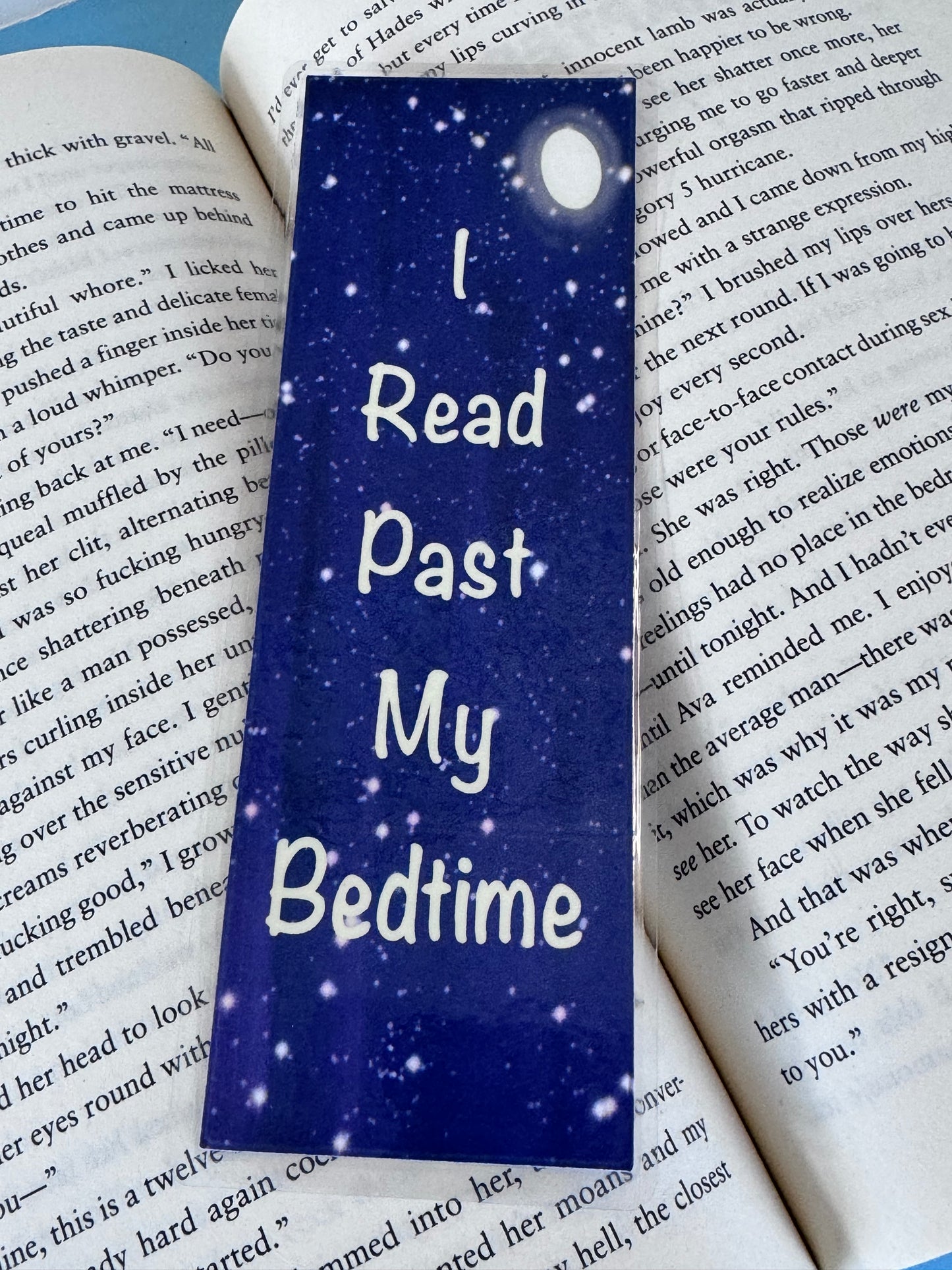 I Read Past My Bedtime, Late Night Reader Laminated Bookmark