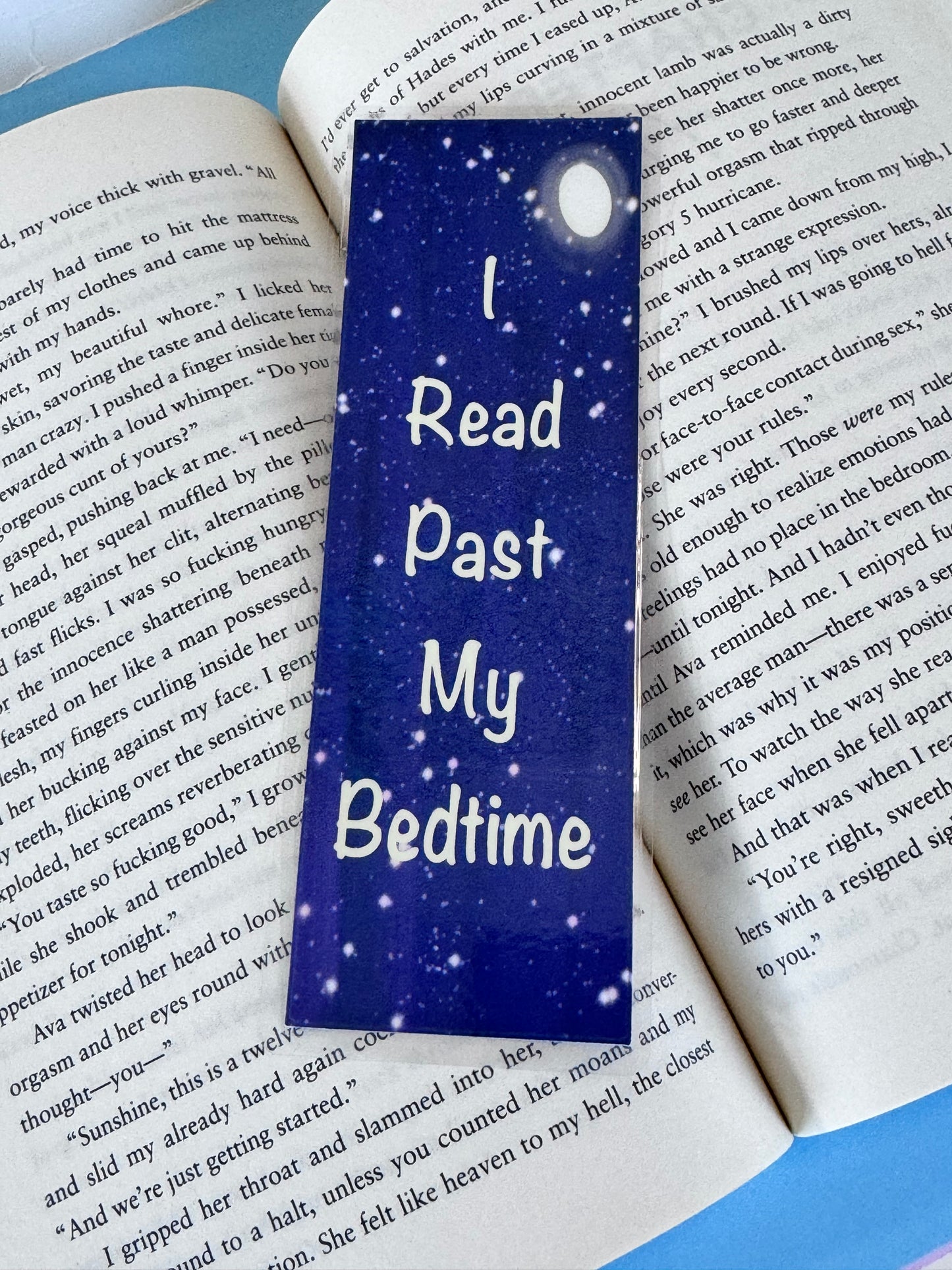 I Read Past My Bedtime, Late Night Reader Laminated Bookmark