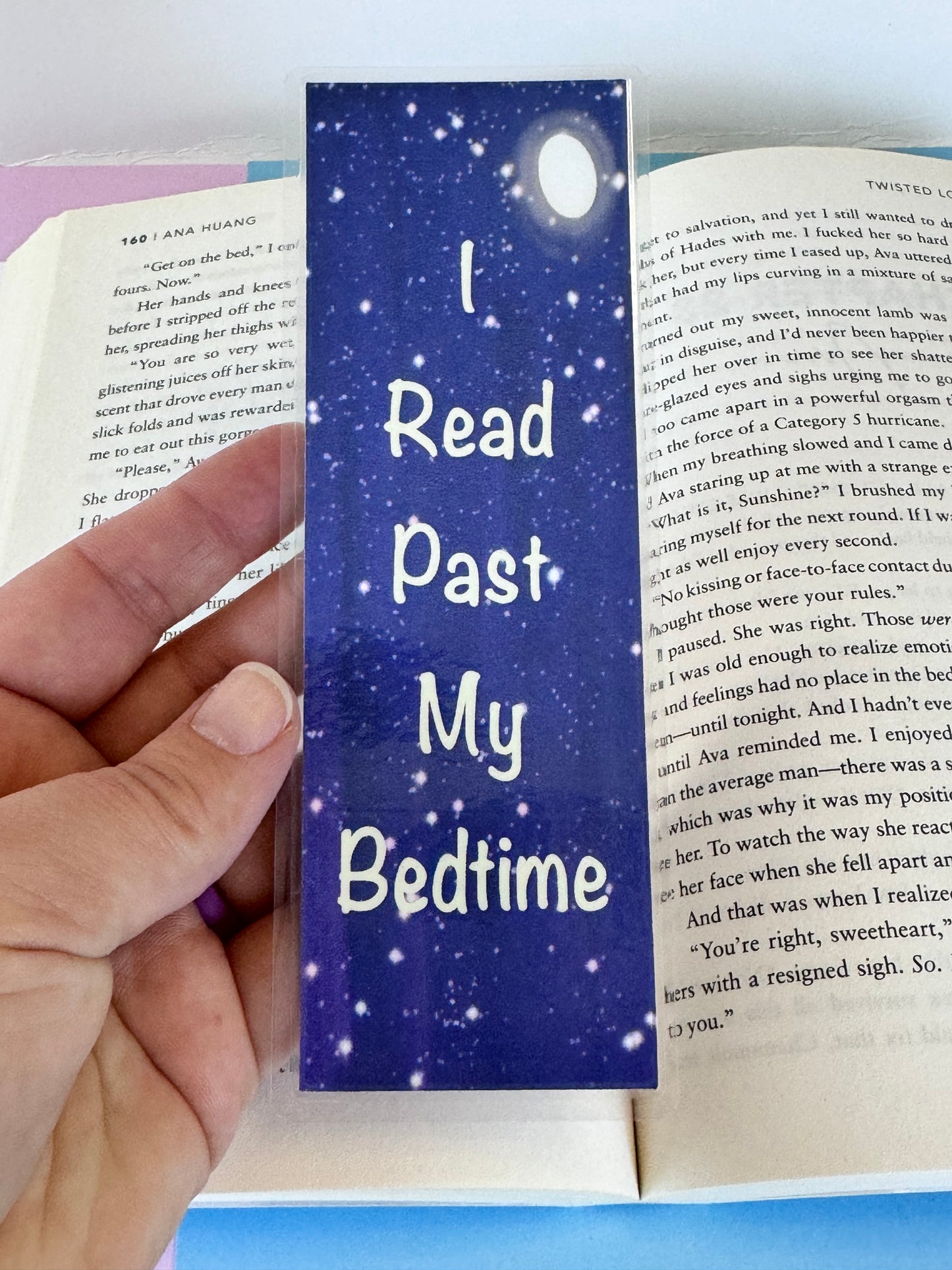 I Read Past My Bedtime, Late Night Reader Laminated Bookmark