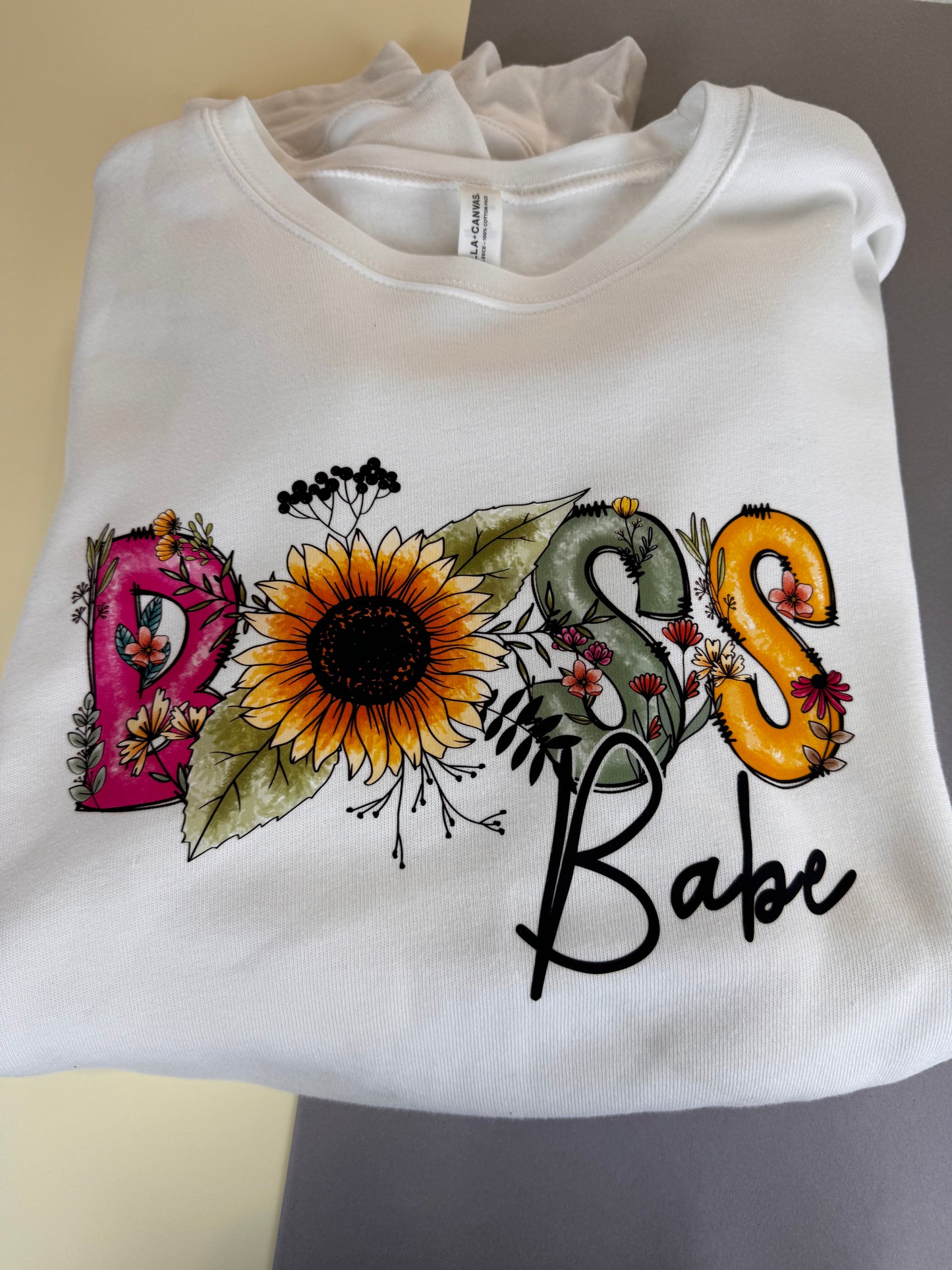 She is a Boss and She is a Babe Crew Neck Sweatshirt