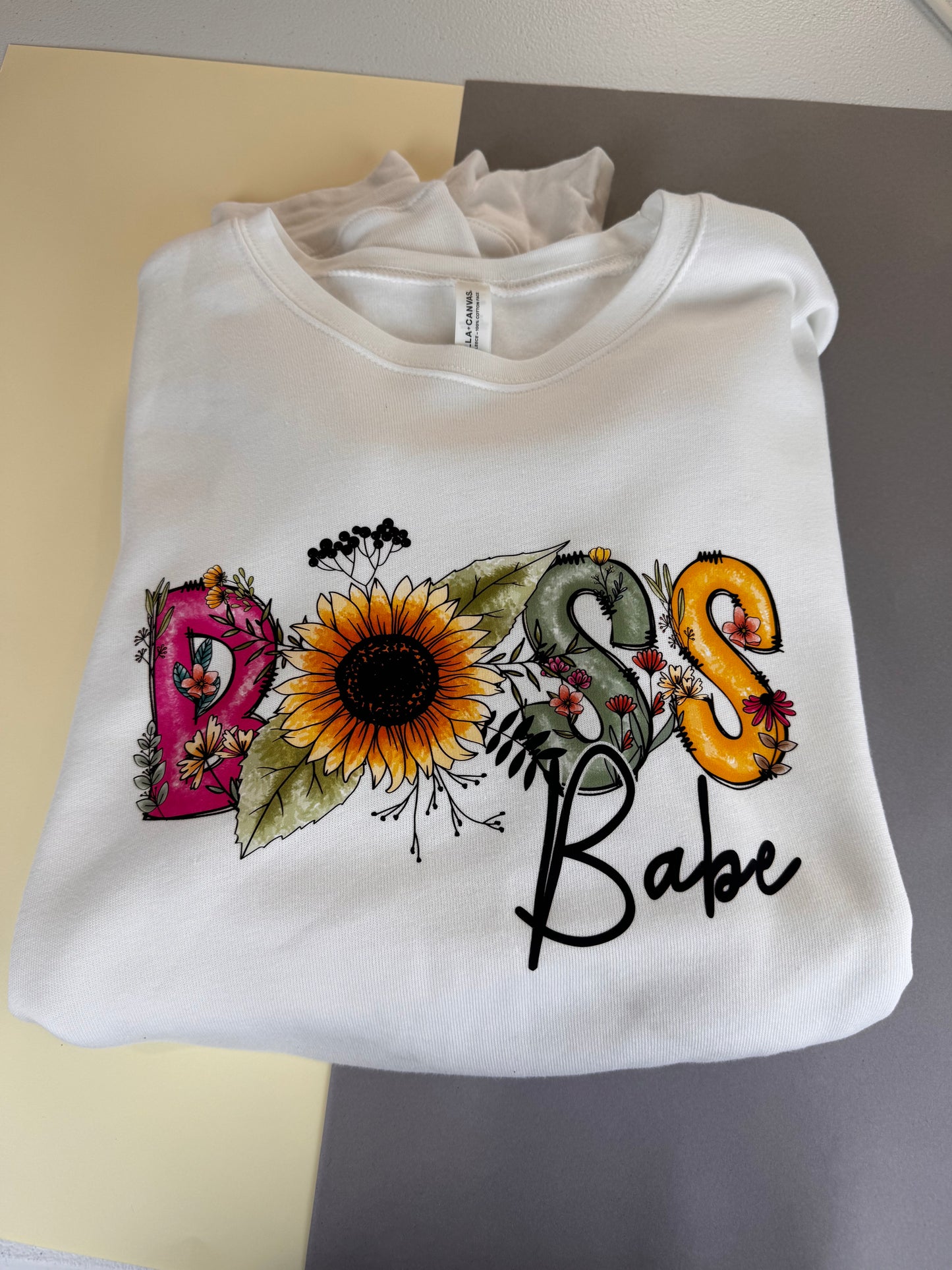 She is a Boss and She is a Babe Crew Neck Sweatshirt