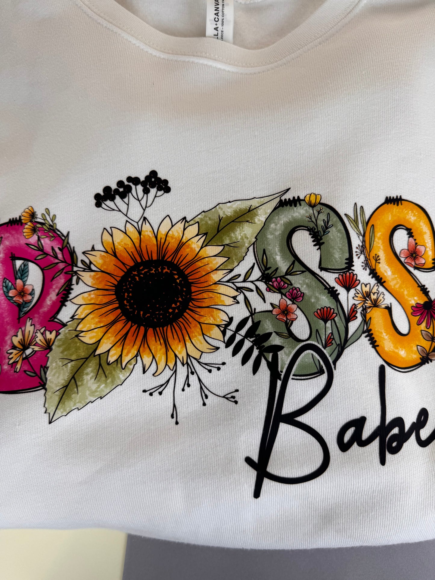 She is a Boss and She is a Babe Crew Neck Sweatshirt