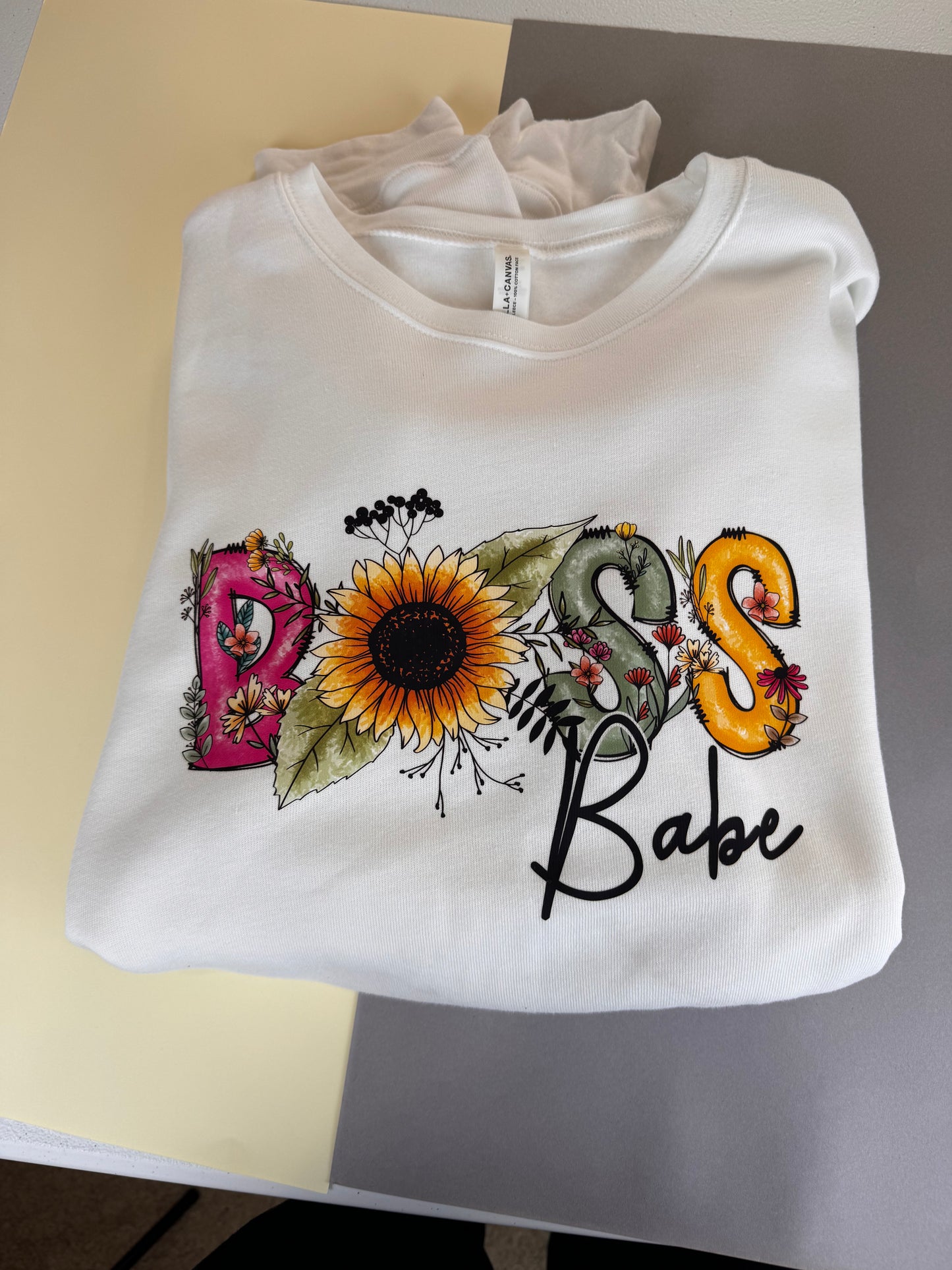 She is a Boss and She is a Babe Crew Neck Sweatshirt