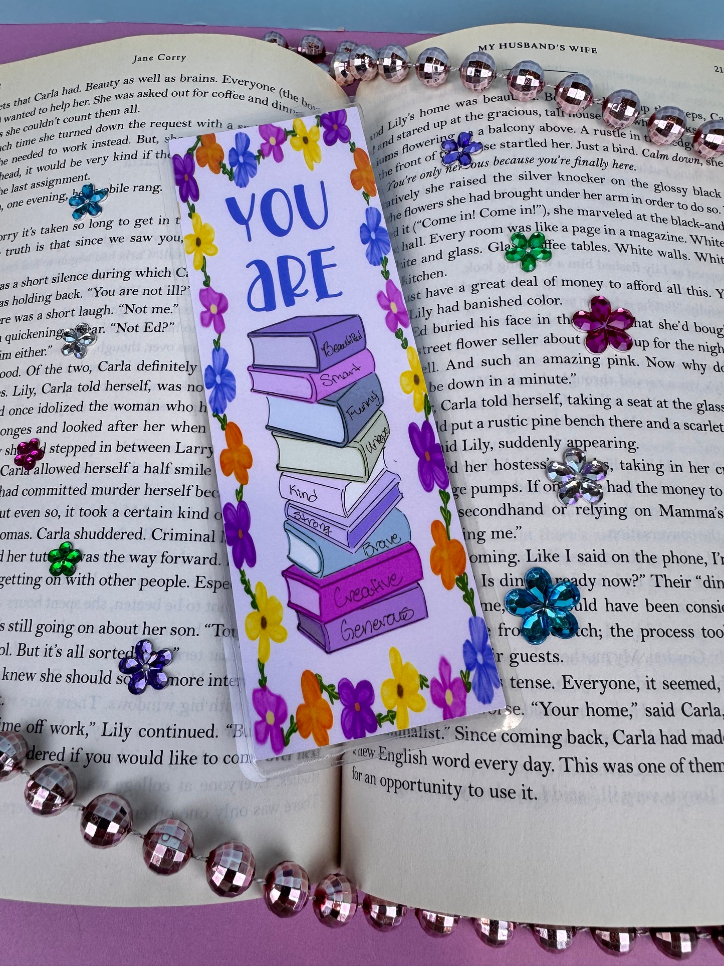 April Showers Bring May Flowers Bookmarks, Set of 3, Laminated Bookish Birthday Bookmark, May Birth Flowers, You Are Complimented Bookstack