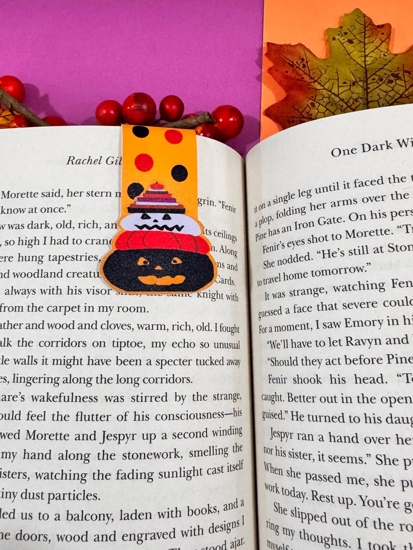 To Be Read Pile On Spooky Jack-O-Lanterns Halloween Magnetic Bookmark