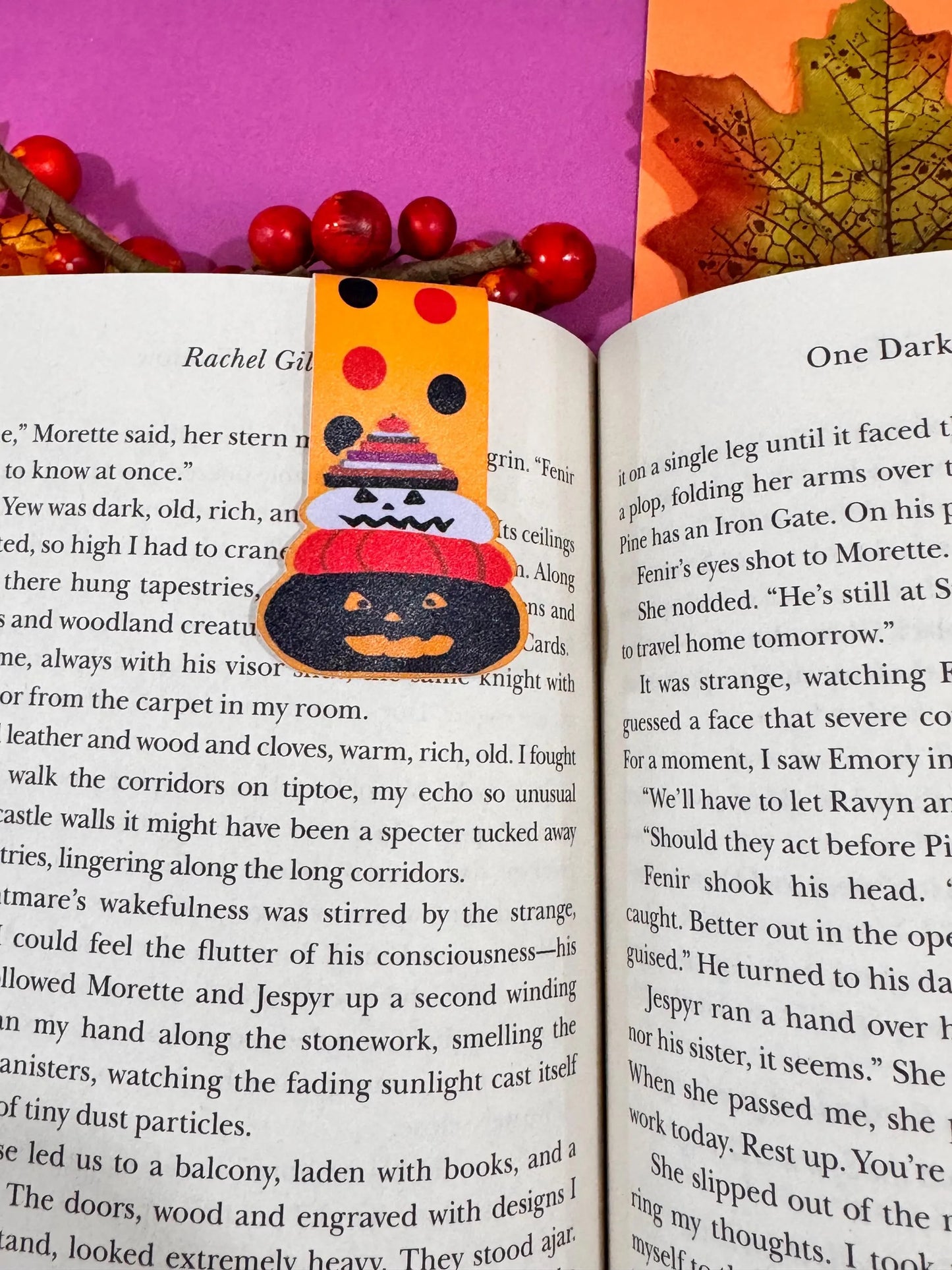 To Be Read Pile On Spooky Jack-O-Lanterns Halloween Magnetic Bookmark