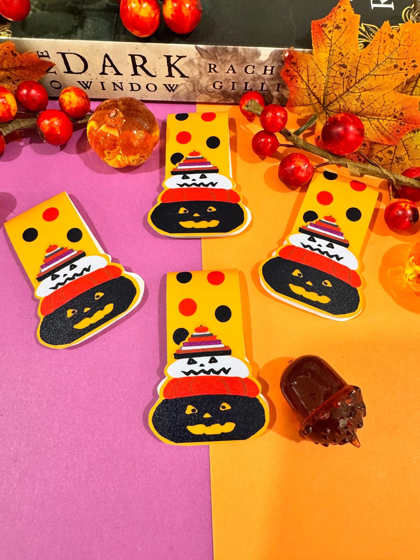 To Be Read Pile On Spooky Jack-O-Lanterns Halloween Magnetic Bookmark