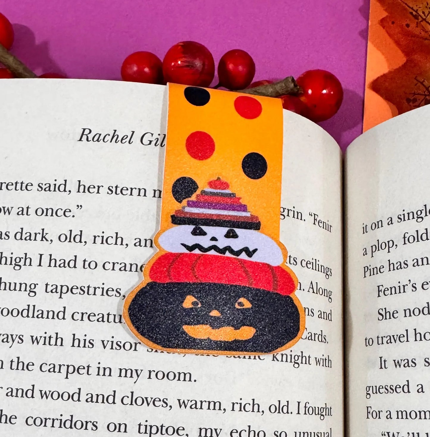 To Be Read Pile On Spooky Jack-O-Lanterns Halloween Magnetic Bookmark