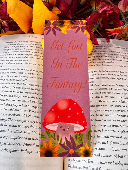 Bookmark for Fall, Get Lost In The Fantasy, For Readers and Book Lovers, Autumn Season
