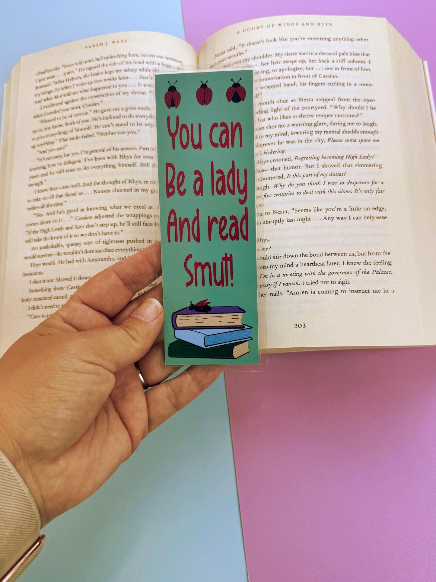 Sassy Bookmark For Ladies, Ladybug Book Accessory For Romance Readers