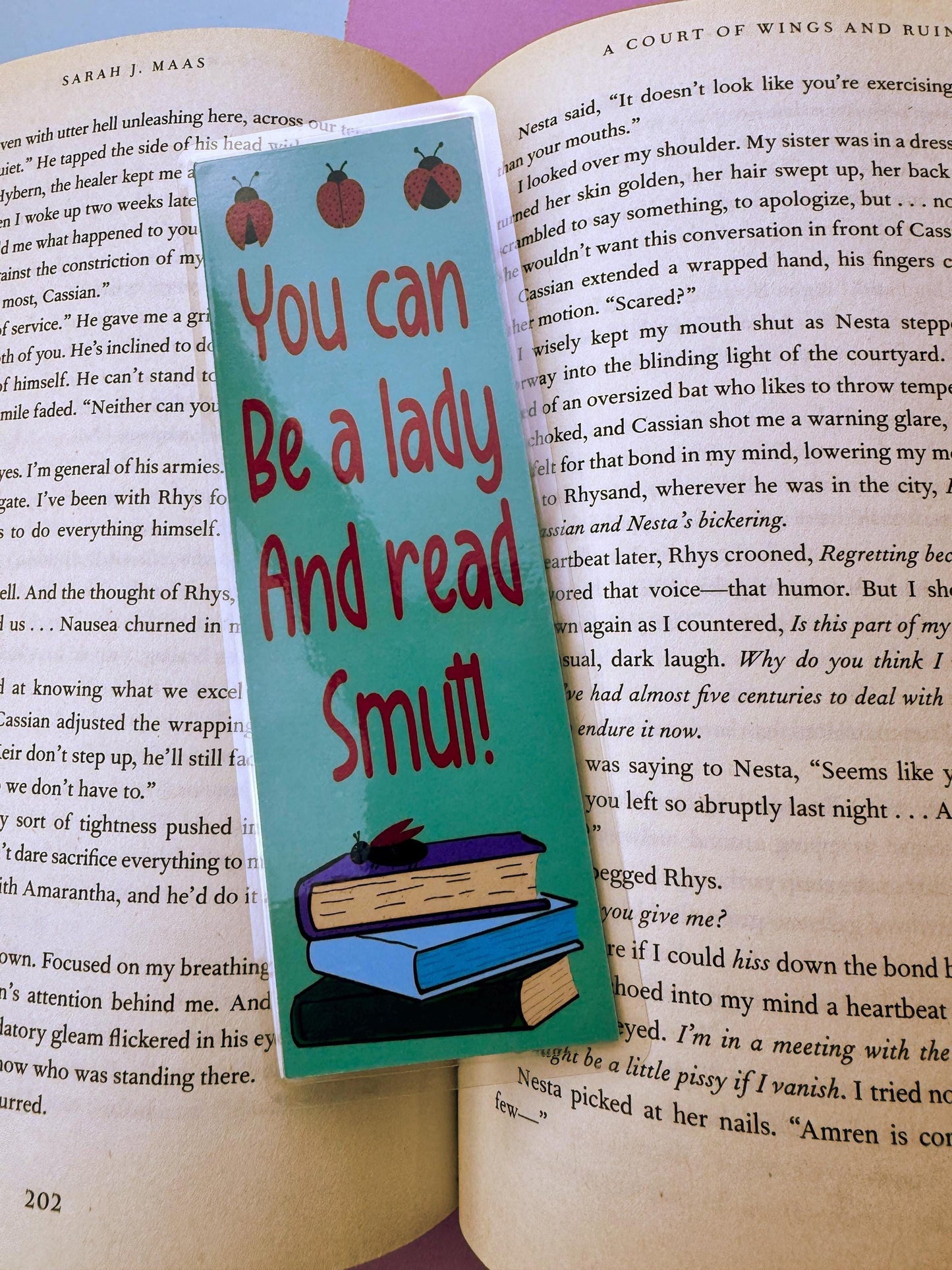 Sassy Bookmark For Ladies, Ladybug Book Accessory For Romance Readers