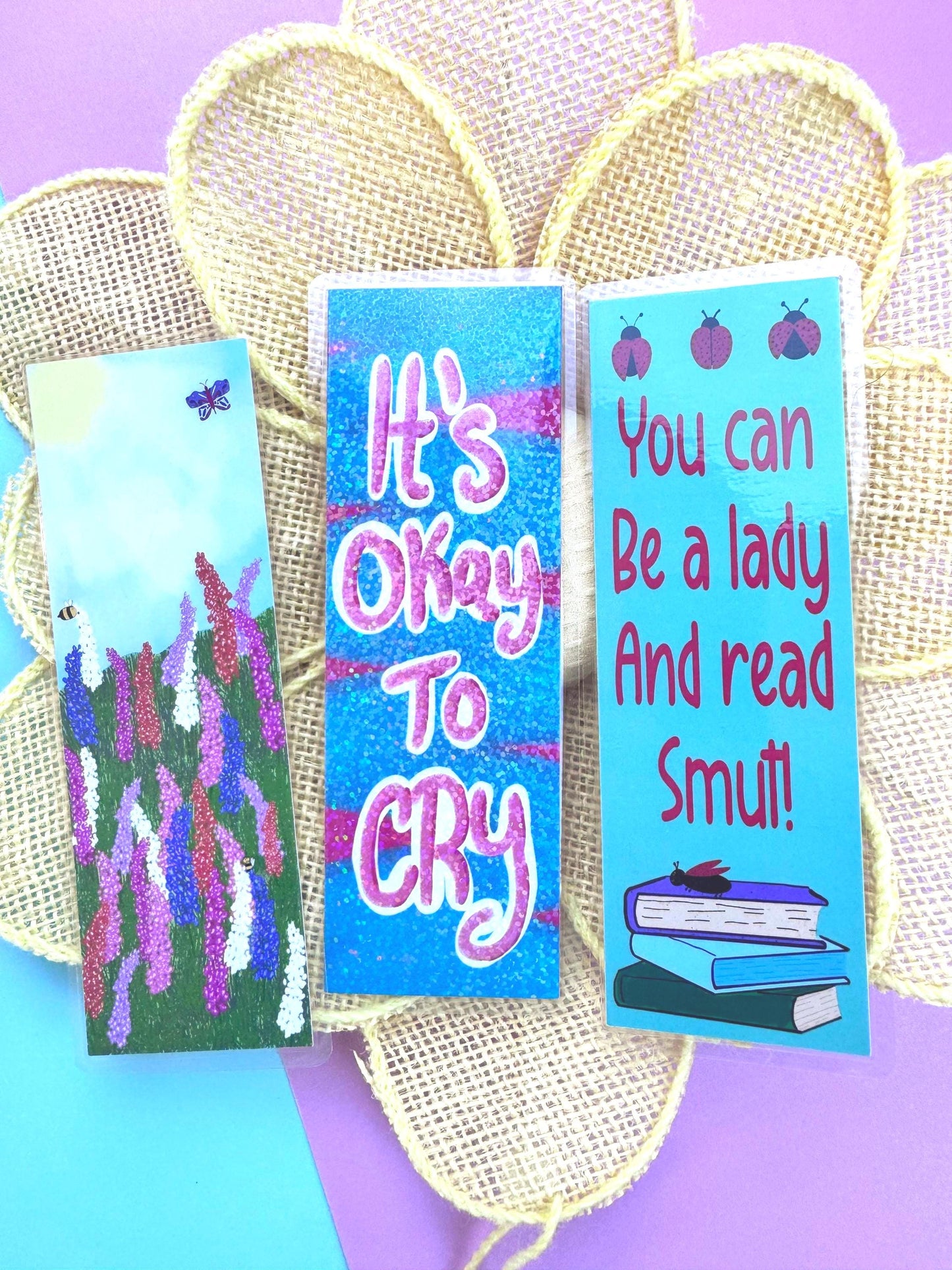 July Monthly Bookmarks, Set of 3 Laminated Bookmarks