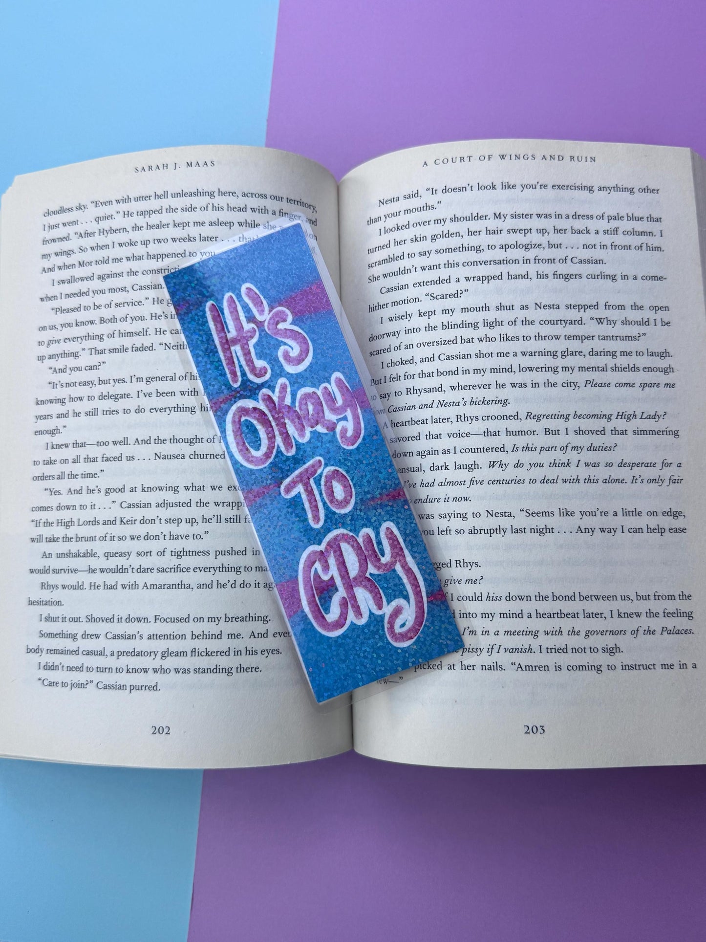 It's Okay To Cry Bookmark For Readers- Holographic Bookmark