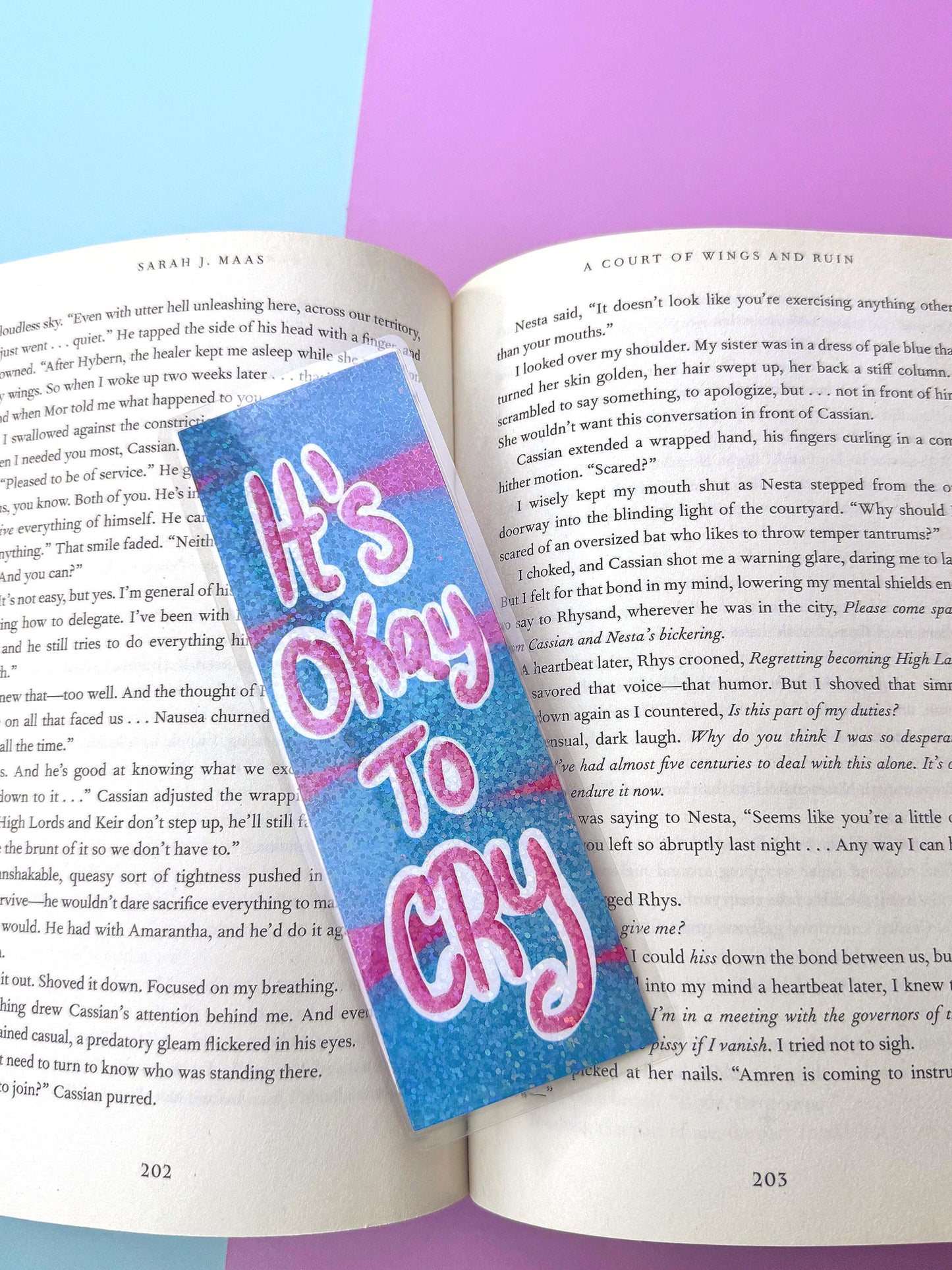 It's Okay To Cry Bookmark For Readers- Holographic Bookmark