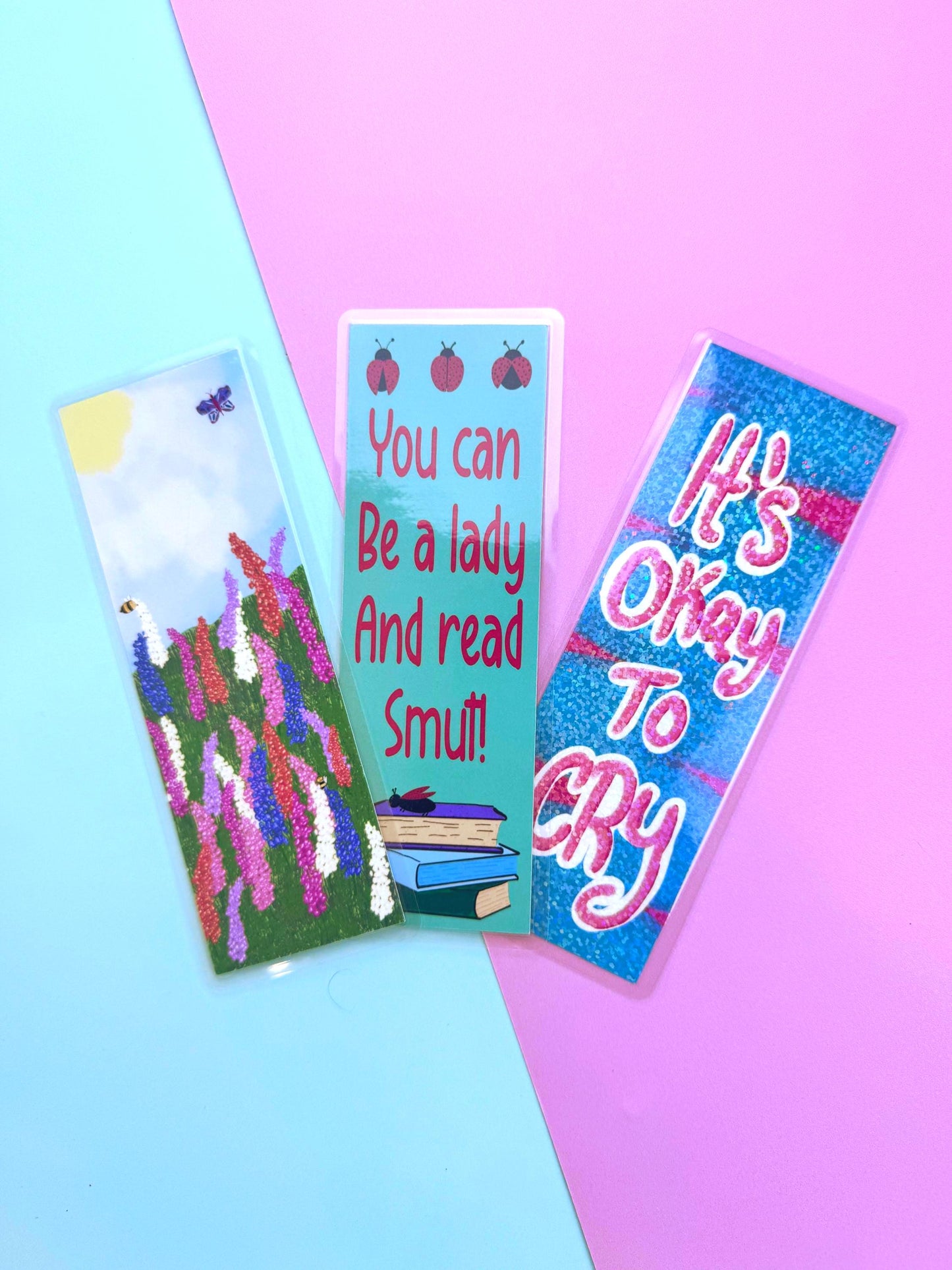 July Monthly Bookmarks, Set of 3 Laminated Bookmarks