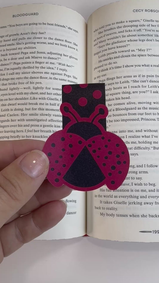 Ladybug Magnetic Bookmark For Readers, Save Your Page, For Book Lovers