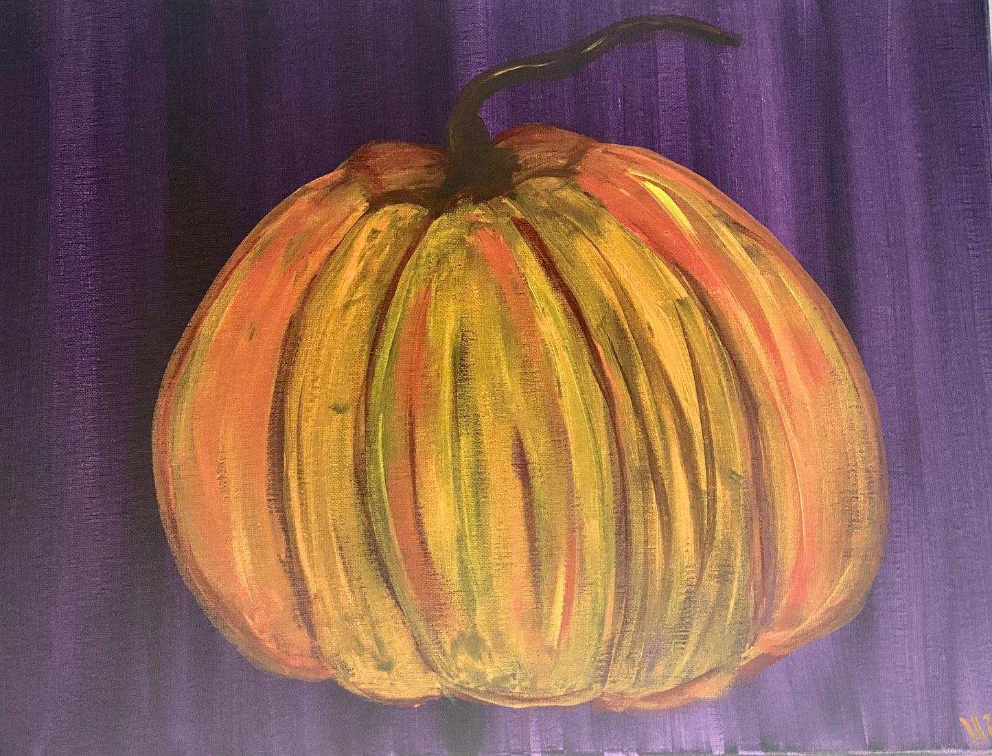 Pumpkin Painting in Acrylic for your Autumn Decor