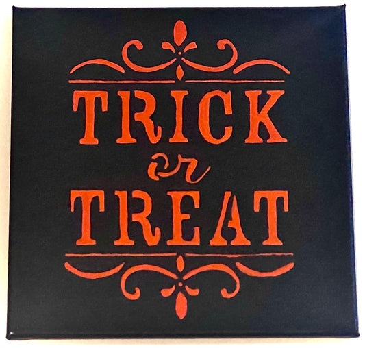 Trick or Treat Halloween Acrylic Painting