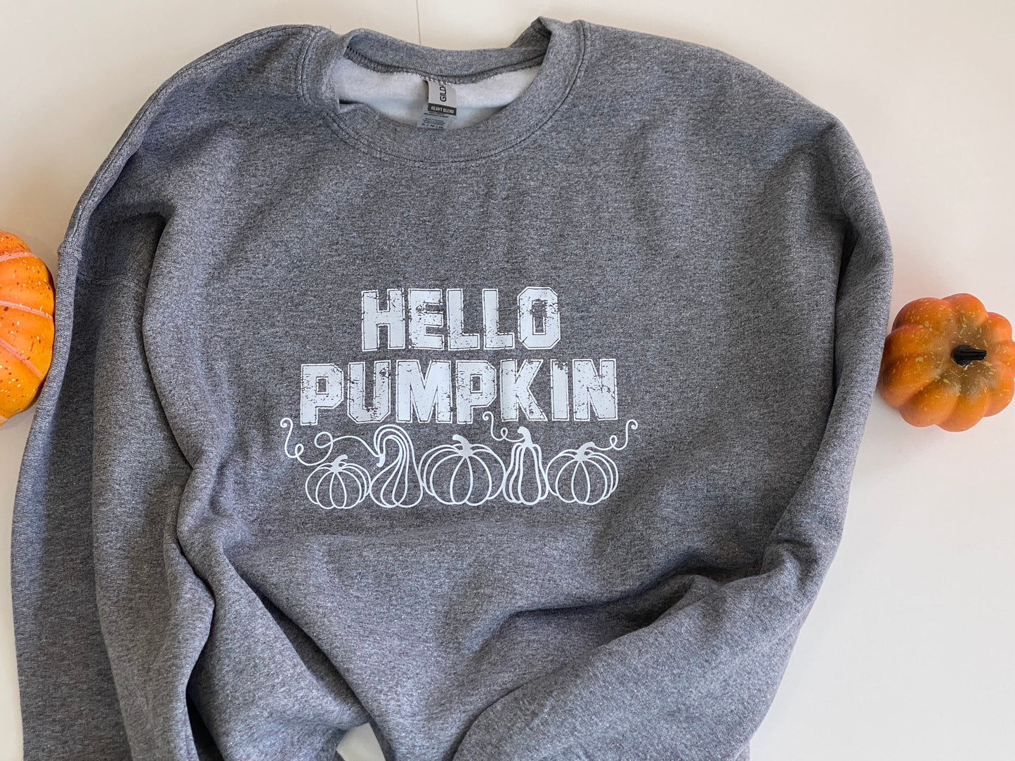 Hello Pumpkin Sweatshirt for Fall Apparel
