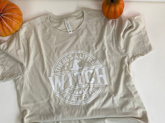 Little Witch Halloween T-shirt, Soft Shirt with Direct To Film Transfer Design, Fall Outfits