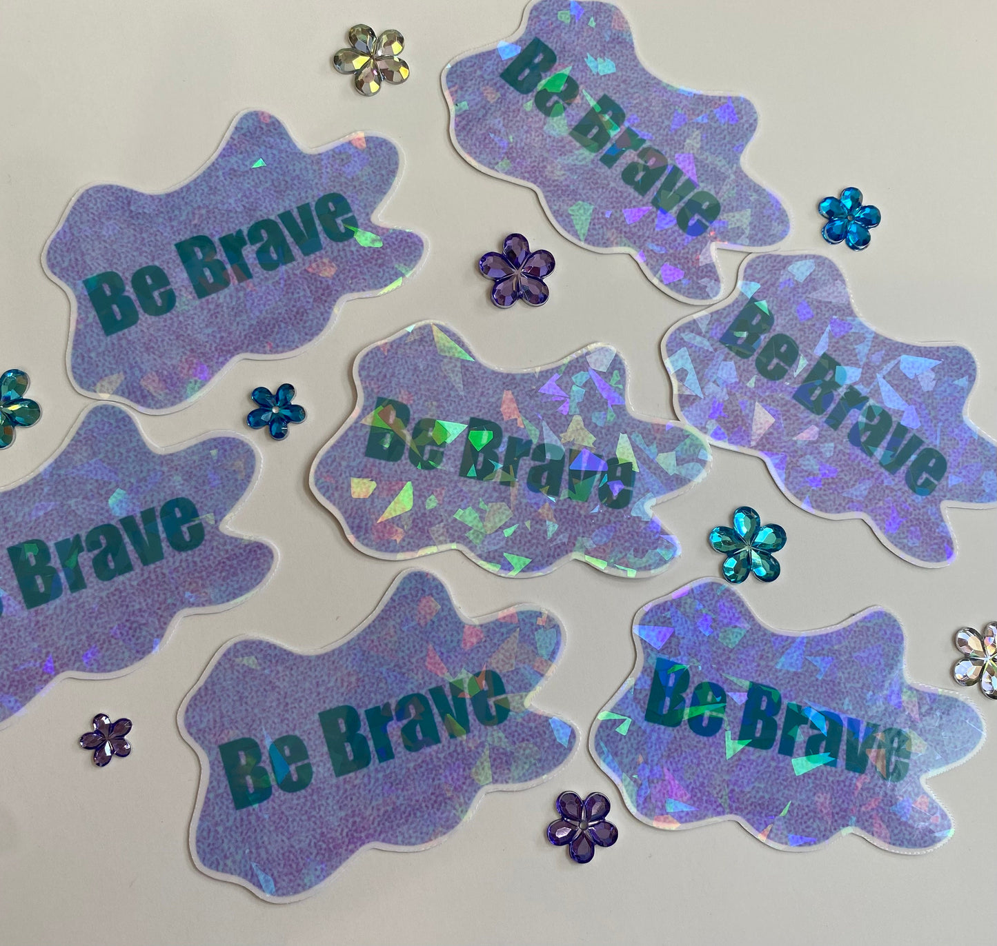 Be Brave Holographic Waterproof Sticker, Use for Planners, Agendas, Water Bottles, Journals, Kindles, Laptops