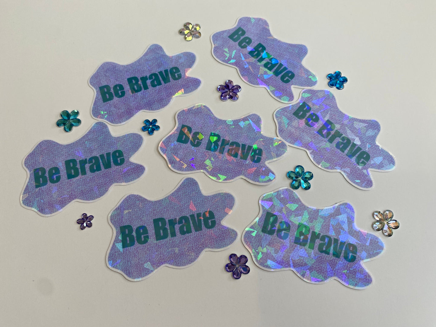 Be Brave Holographic Waterproof Sticker, Use for Planners, Agendas, Water Bottles, Journals, Kindles, Laptops