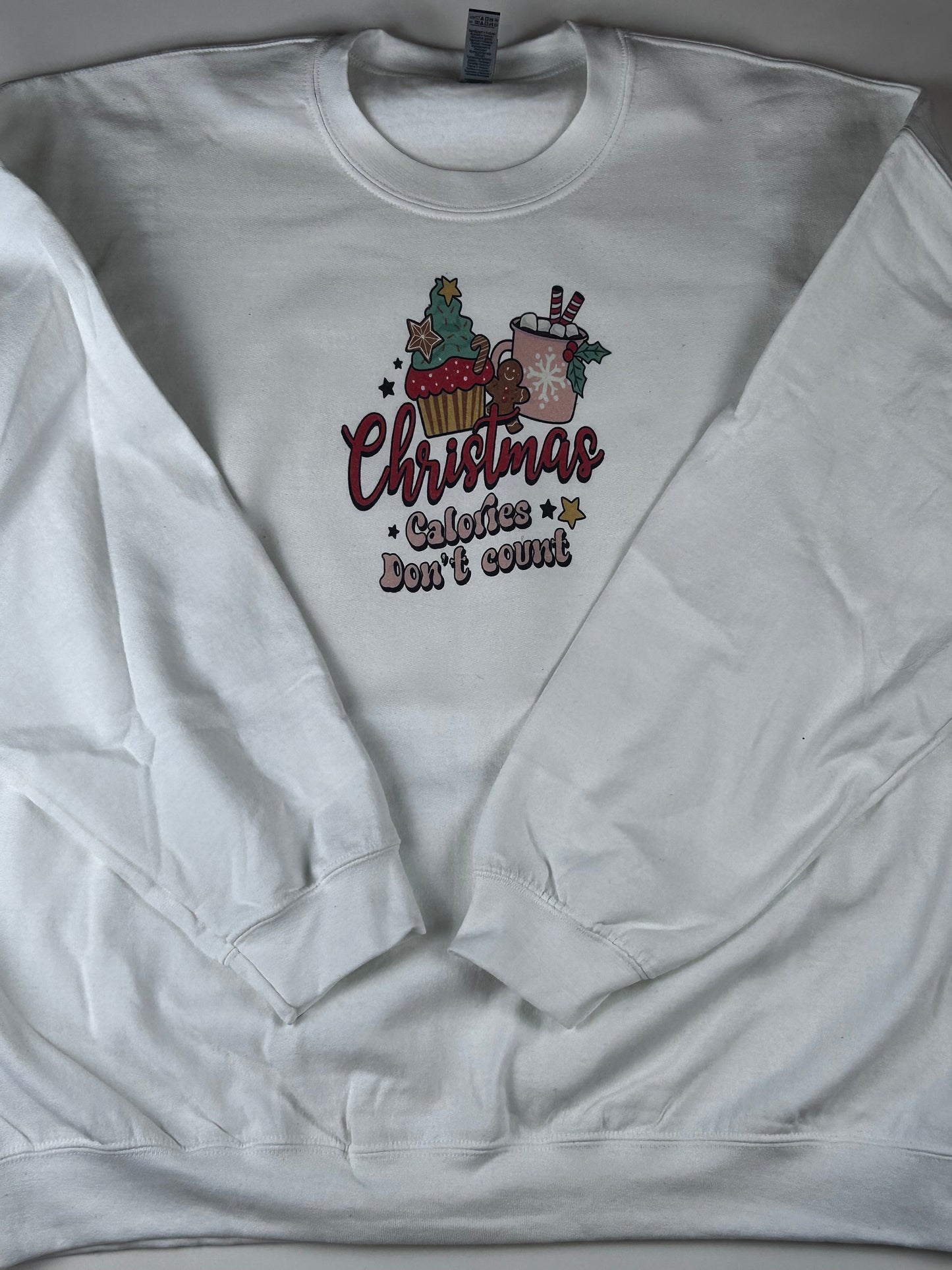 Christmas Calories Don’t Count Holiday Sweatshirt, Sublimated Christmas Shirt