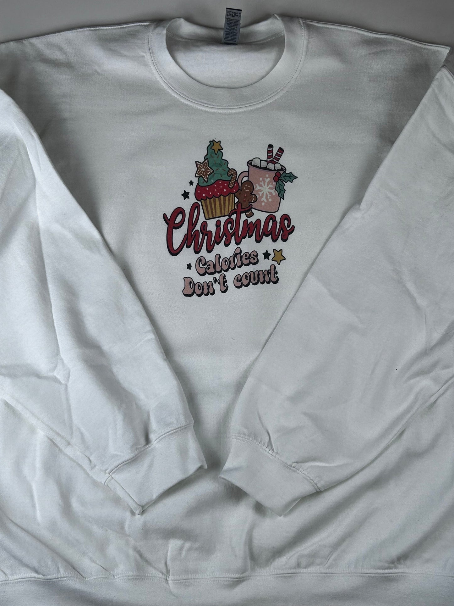 Christmas Calories Don’t Count Holiday Sweatshirt, Sublimated Christmas Shirt