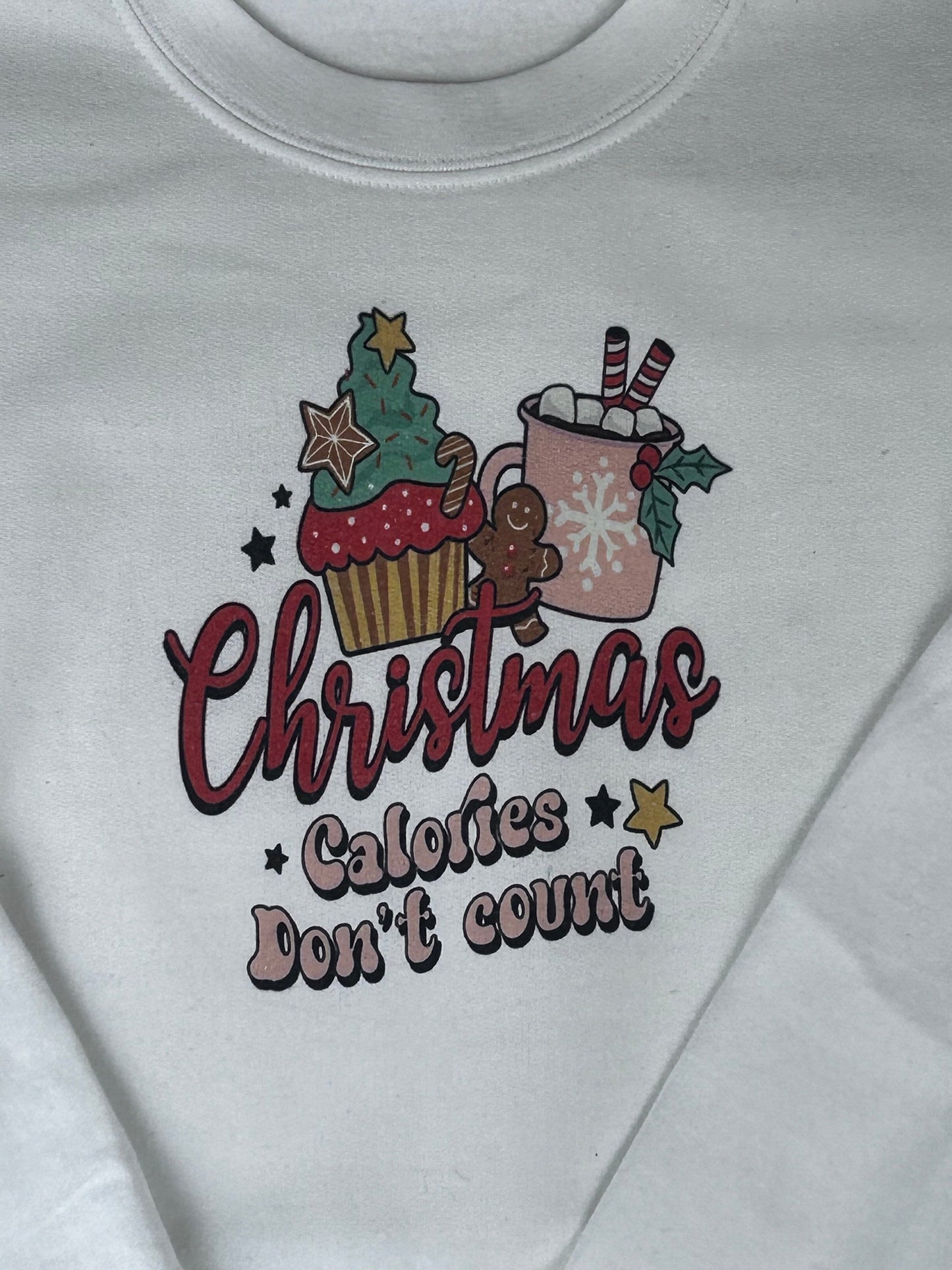 Christmas Calories Don’t Count Holiday Sweatshirt, Sublimated Christmas Shirt