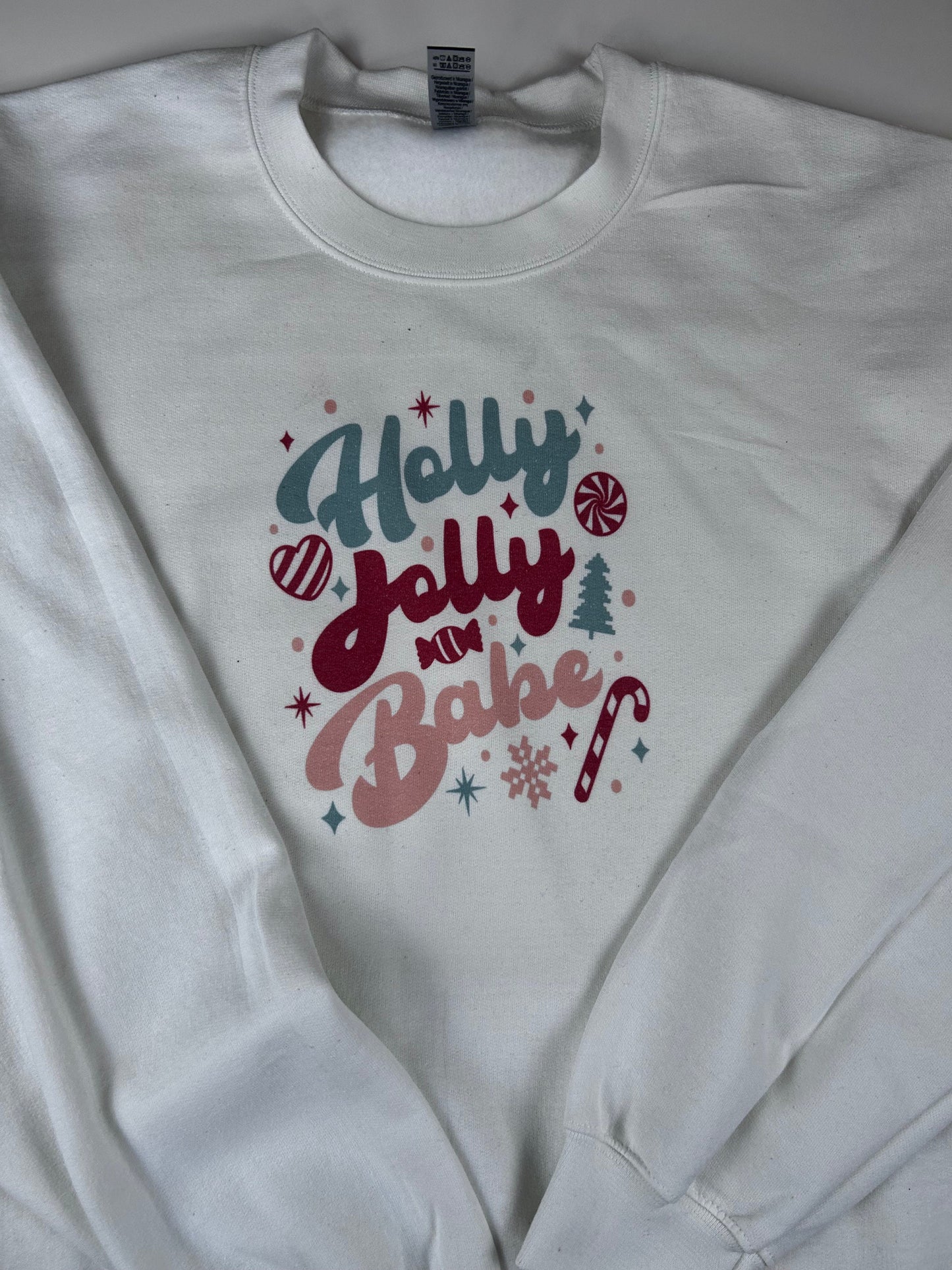 Holly Jolly Babe Holiday Sweatshirt, Sublimated Christmas Shirt- Very Faded B-grade